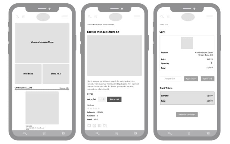 Mobile Wireframe Example Graphic