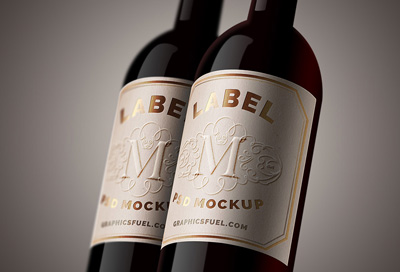 Wine bottle with fine logo design